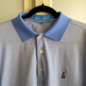 Fairway & Greene Mens Golf Polo Large Hartford Golf Club Connecticut Deer Logo